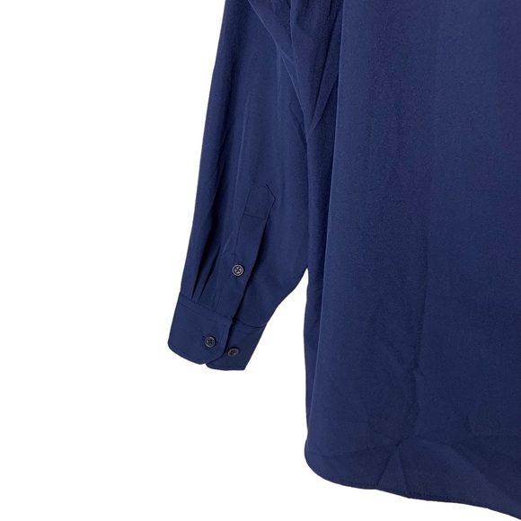 TOM BAINE Men's Size XXL Blue Performance Collection Slim Fit Long Sleeve Shirt. - Picture 4 of 7